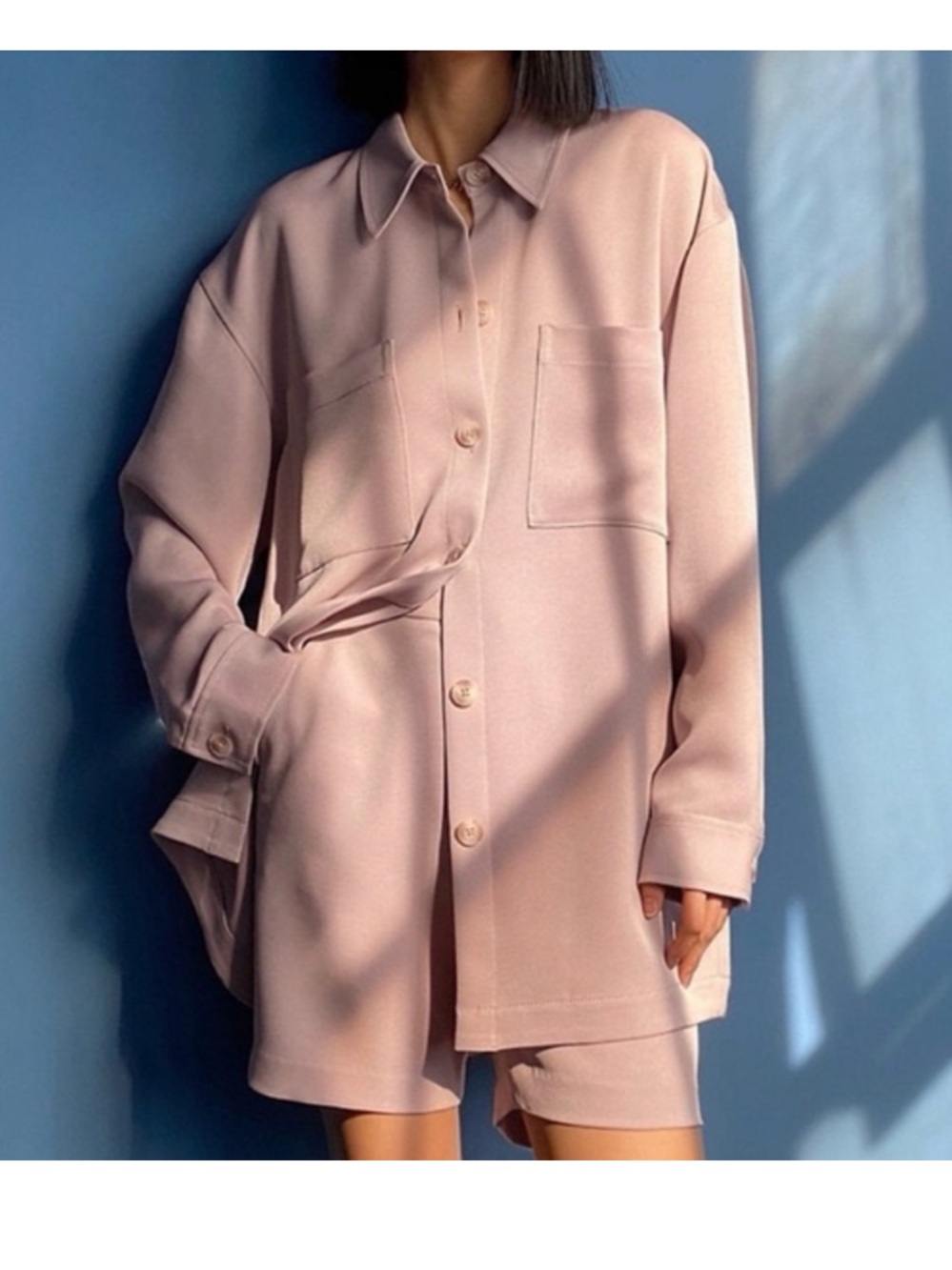 Aritzia Babaton Borna shirt Jacket pink